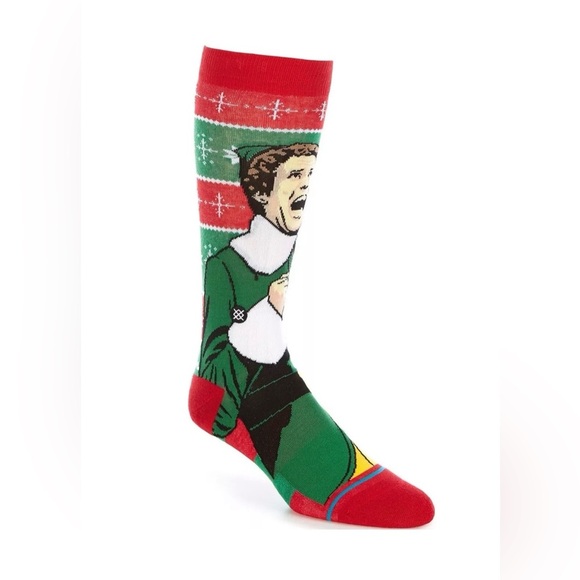 Stance Elf Movie Casual Cold Outside Crew Socks‎ Large 9-13 H31 - Picture 4 of 9